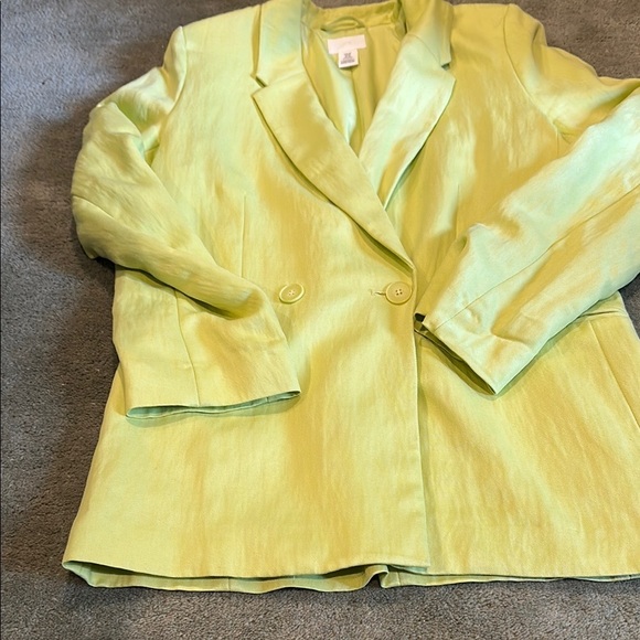 H&M Vibrant Light Green Blazer - Picture 3 of 7